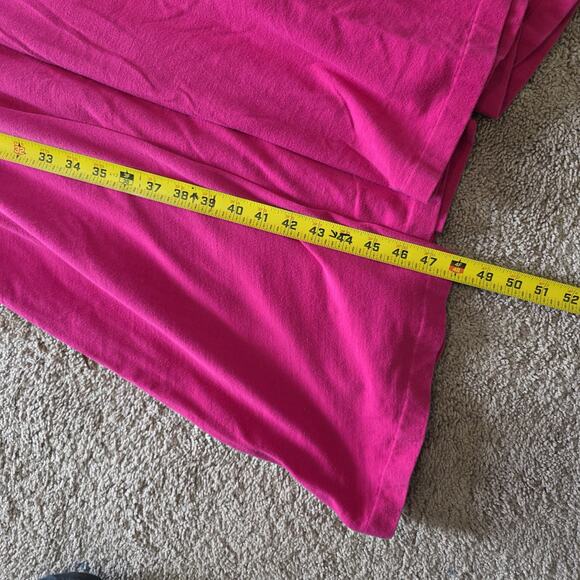 Vtg LL Bean Midi Dress Womens M Pink Stretch Pockets USA Retro Cotton Minimalist - Picture 8 of 10